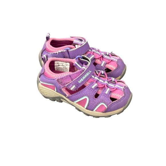Merrell Hydro H2O Girls Purple Pink Hook Loop Hiking Sandal Size 6M - Picture 8 of 8